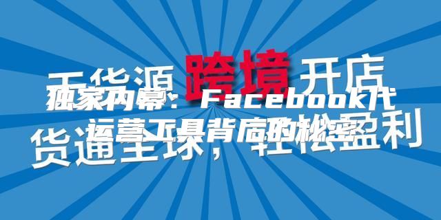 独家内幕：Facebook代运营工具背后的秘密