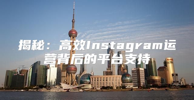 揭秘：高效Instagram运营背后的平台支持
