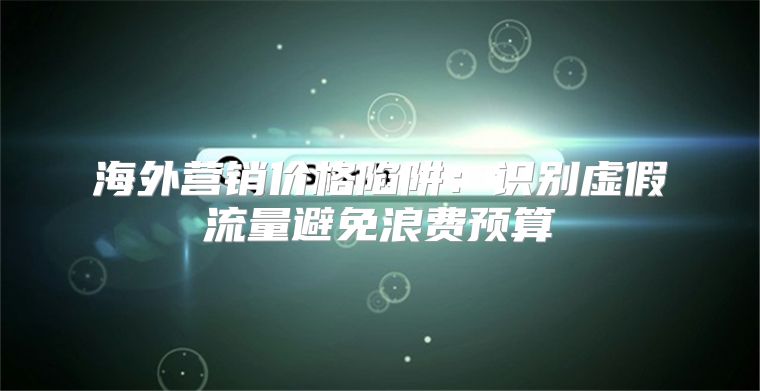 海外营销价格陷阱：识别虚假流量避免浪费预算