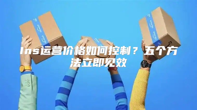 Ins运营价格如何控制？五个方法立即见效