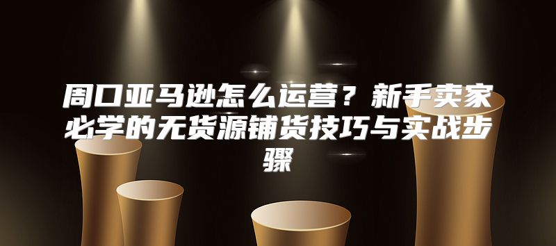 周口亚马逊怎么运营？新手卖家必学的无货源铺货技巧与实战步骤
