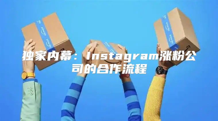 独家内幕：Instagram涨粉公司的合作流程